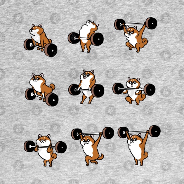 OLYMPIC LIFTING Shiba Inu by huebucket